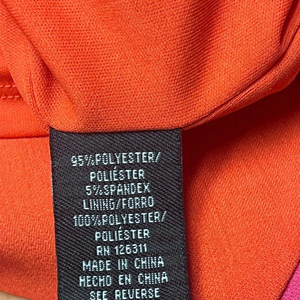 Ronni Nicole Colorblock Sheath Dress Women Size 16 Orange Pink New Sleeveless - Picture 6 of 8